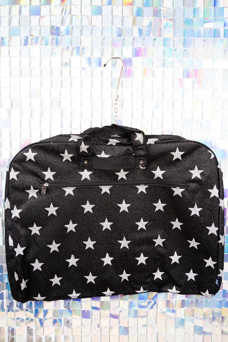 Black Starry Glitz Glam Garment Bag Wholesale Accessory Market