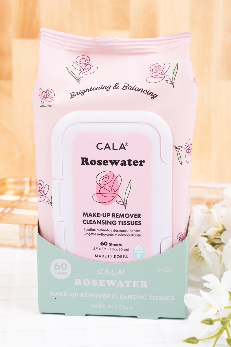 Rosewater Make-Up Remover Cleansing Tissues 60 Sheet Pack - Wholesale Accessory Market