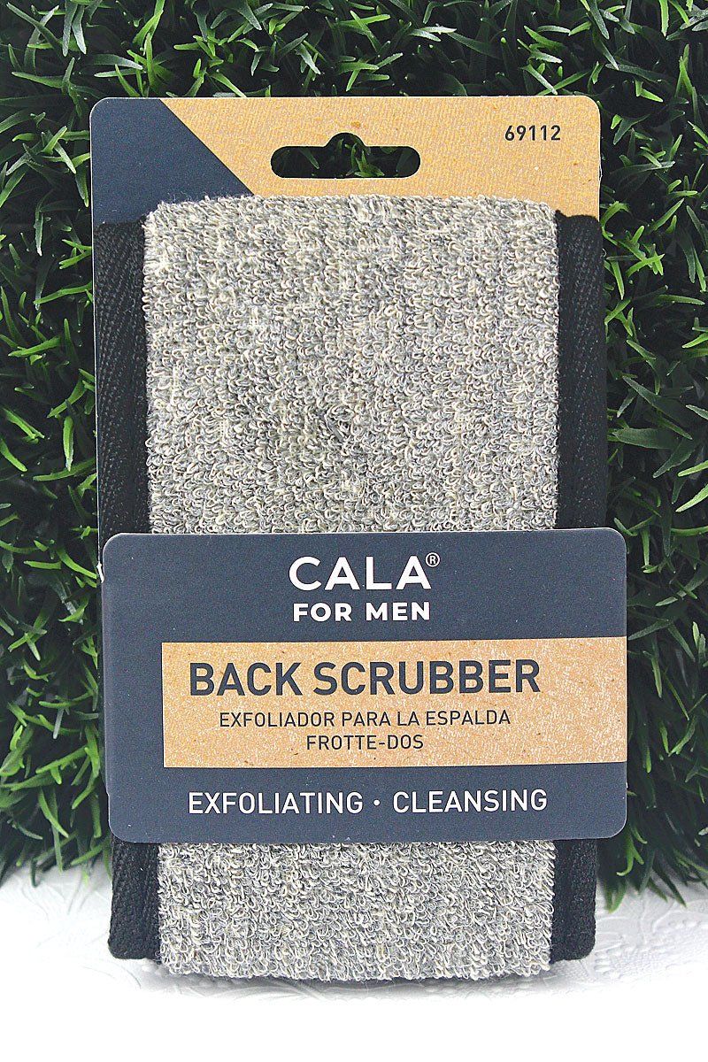 Taupe and Black Men's Exfoliating Back Scrubber - Wholesale Accessory Market