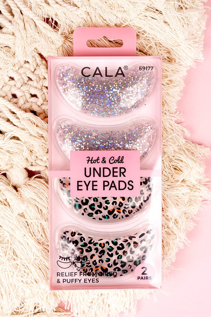 Glitter and Leopard Hot & Cold Under Eye Pads - Wholesale Accessory Market