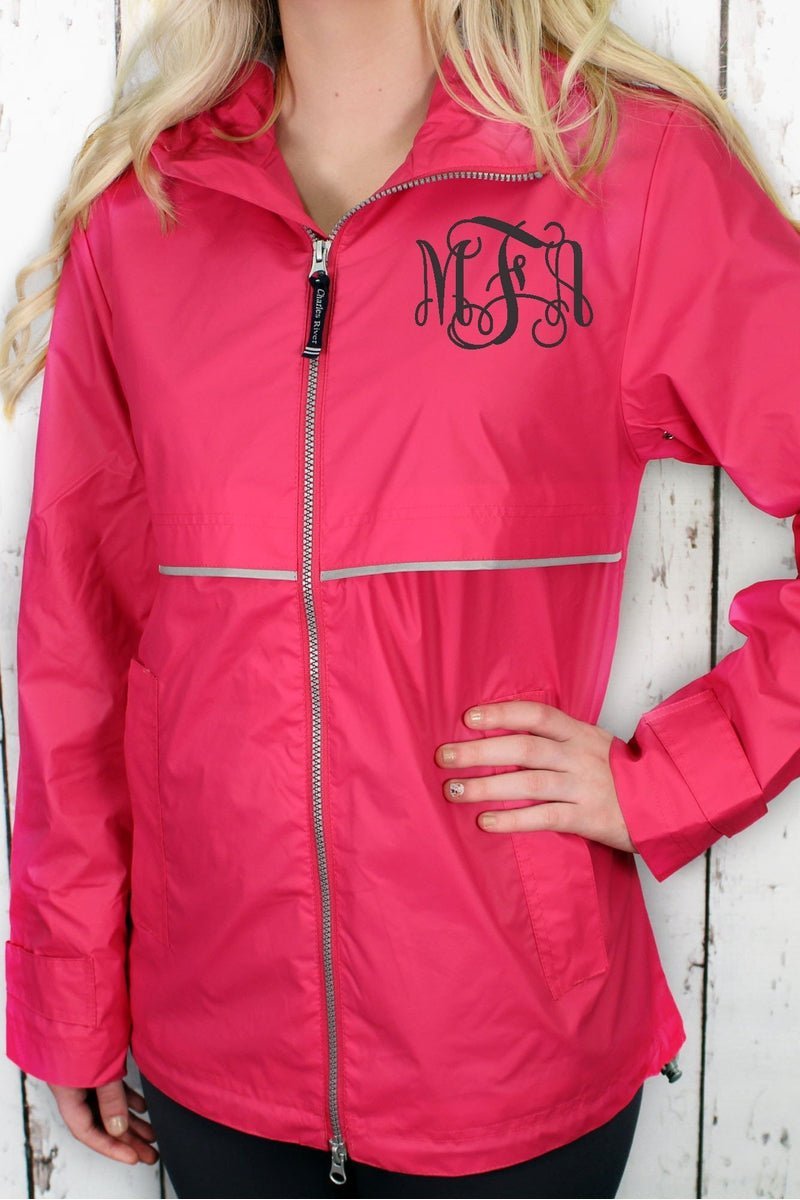 Monogrammed Rain Jacket - Women's New Englander Jacket with Hood