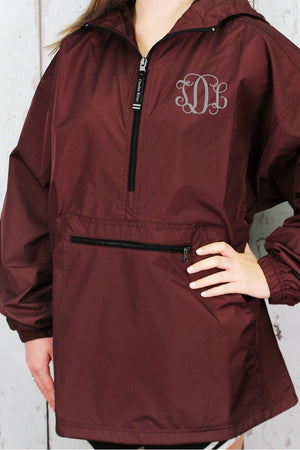 Charles River Lightweight Rain Pullover, Maroon *Customizable! (Wholesale Pricing N/A) - Wholesale Accessory Market