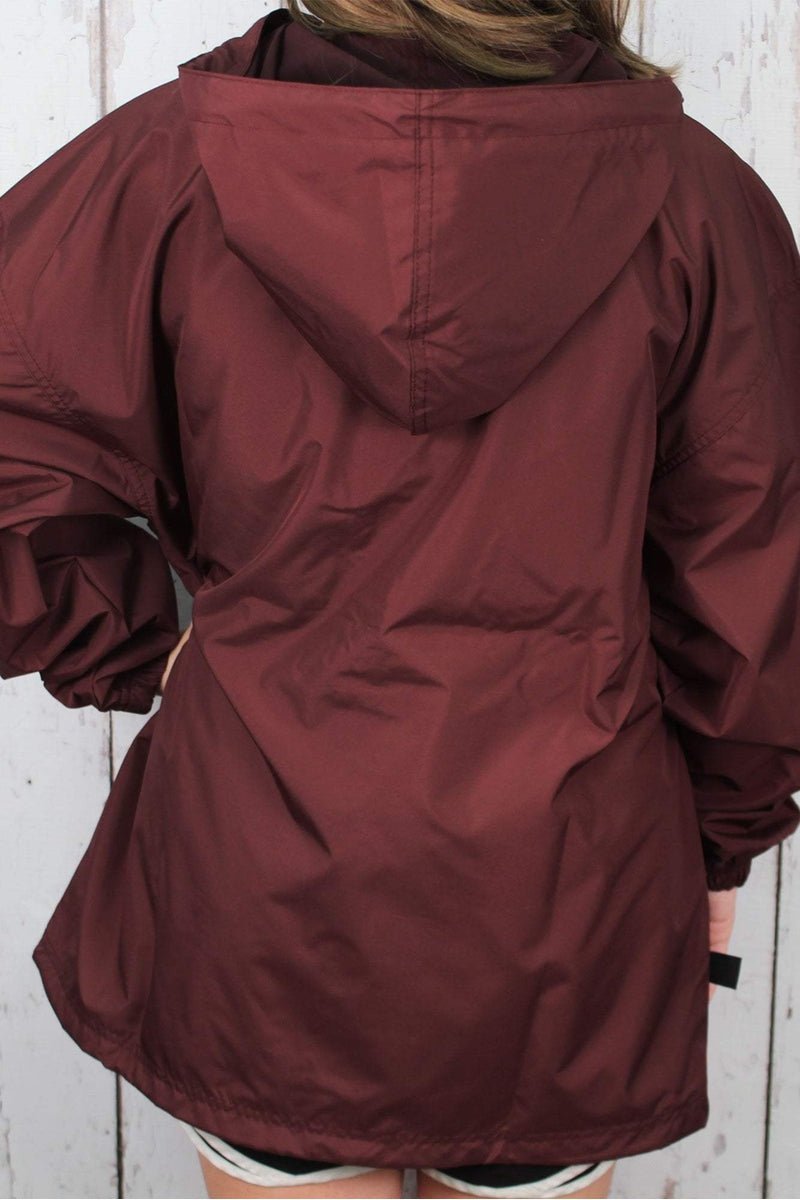 Charles River Lightweight Rain Pullover, Maroon *Customizable! (Wholesale Pricing N/A) - Wholesale Accessory Market