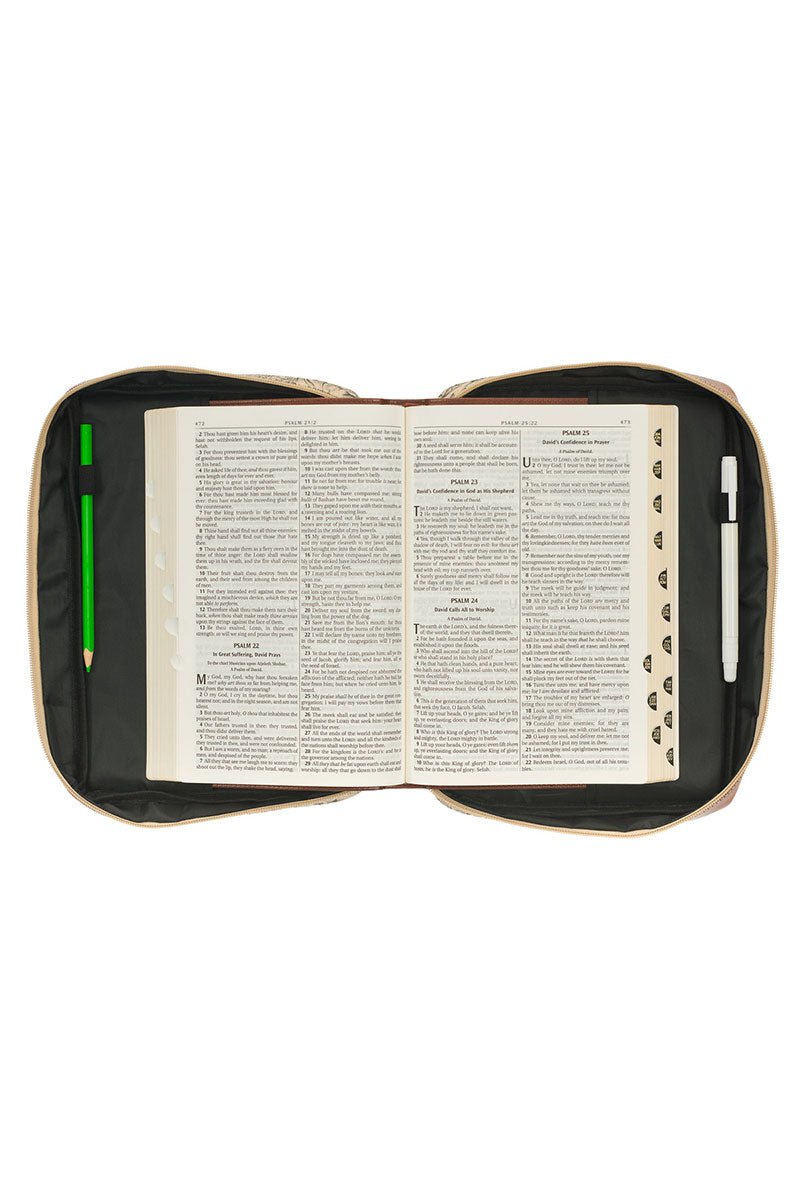 Amazing Grace Natural Canvas Large Bible Cover - Wholesale Accessory Market