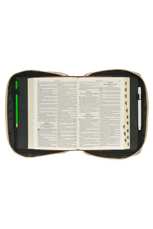 Amazing Grace Natural Canvas Large Bible Cover - Wholesale Accessory Market