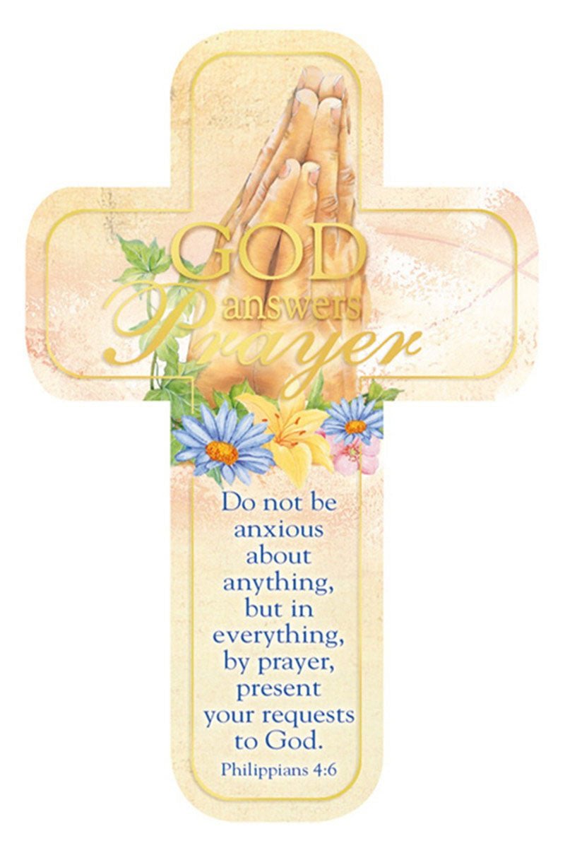 One 'God Answers Prayers' Cross Bookmark - Wholesale Accessory Market