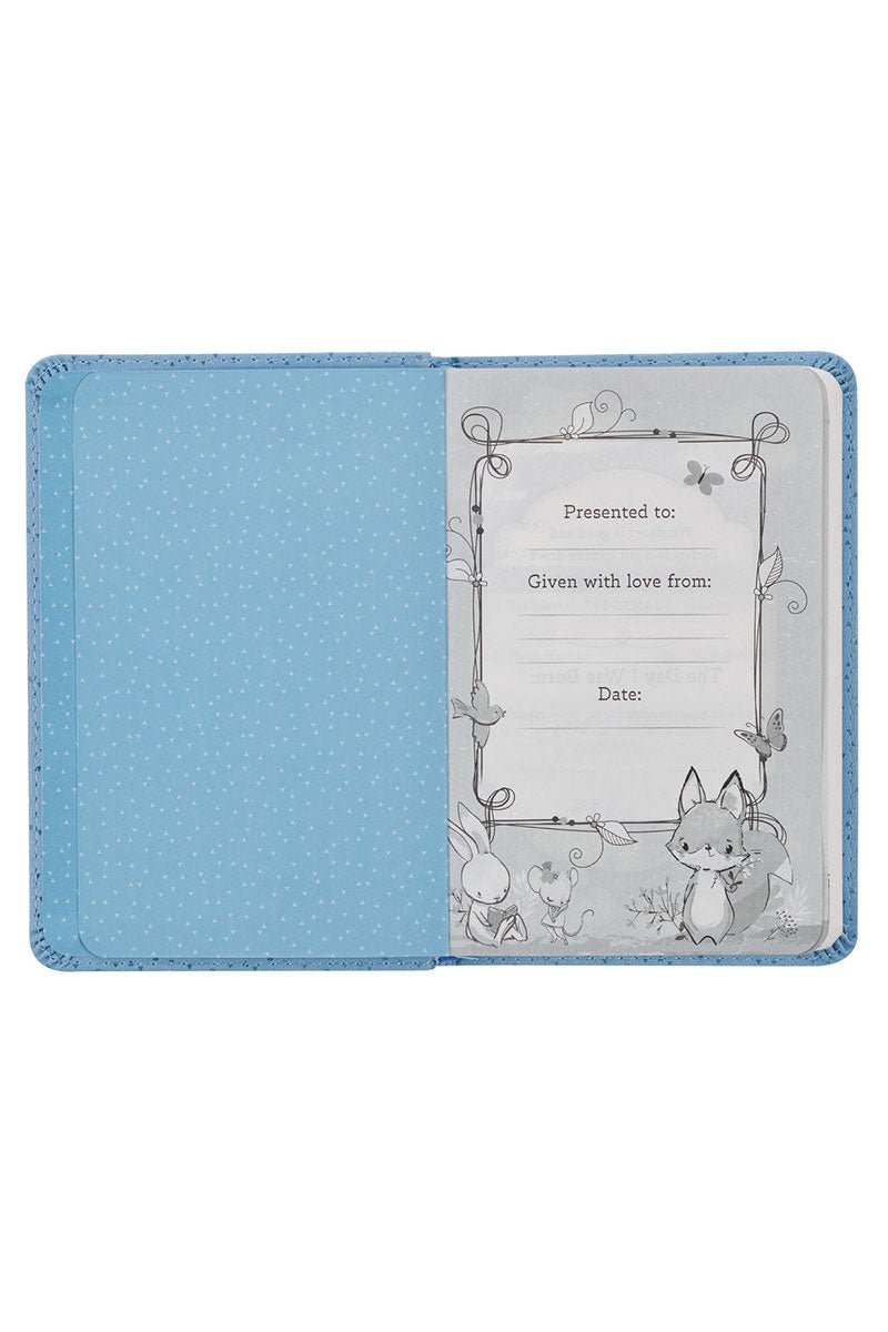 Blue Diamond Faux Leather NLT New Testament Keepsake Bible - Wholesale Accessory Market