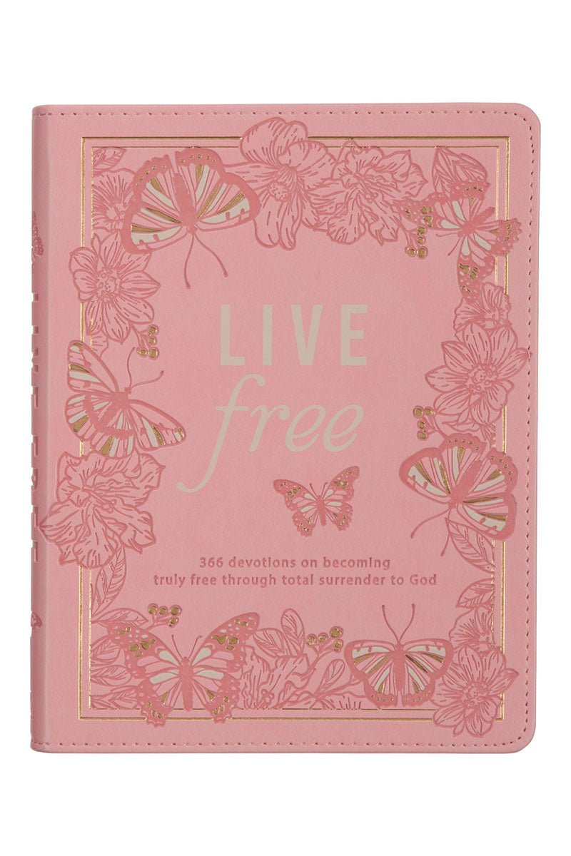 Live Free Pink Faux Leather Devotional Book - Wholesale Accessory Market