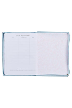 2024 Strength and Dignity Floral Zippered 18 Month Daily Planner - Wholesale Accessory Market