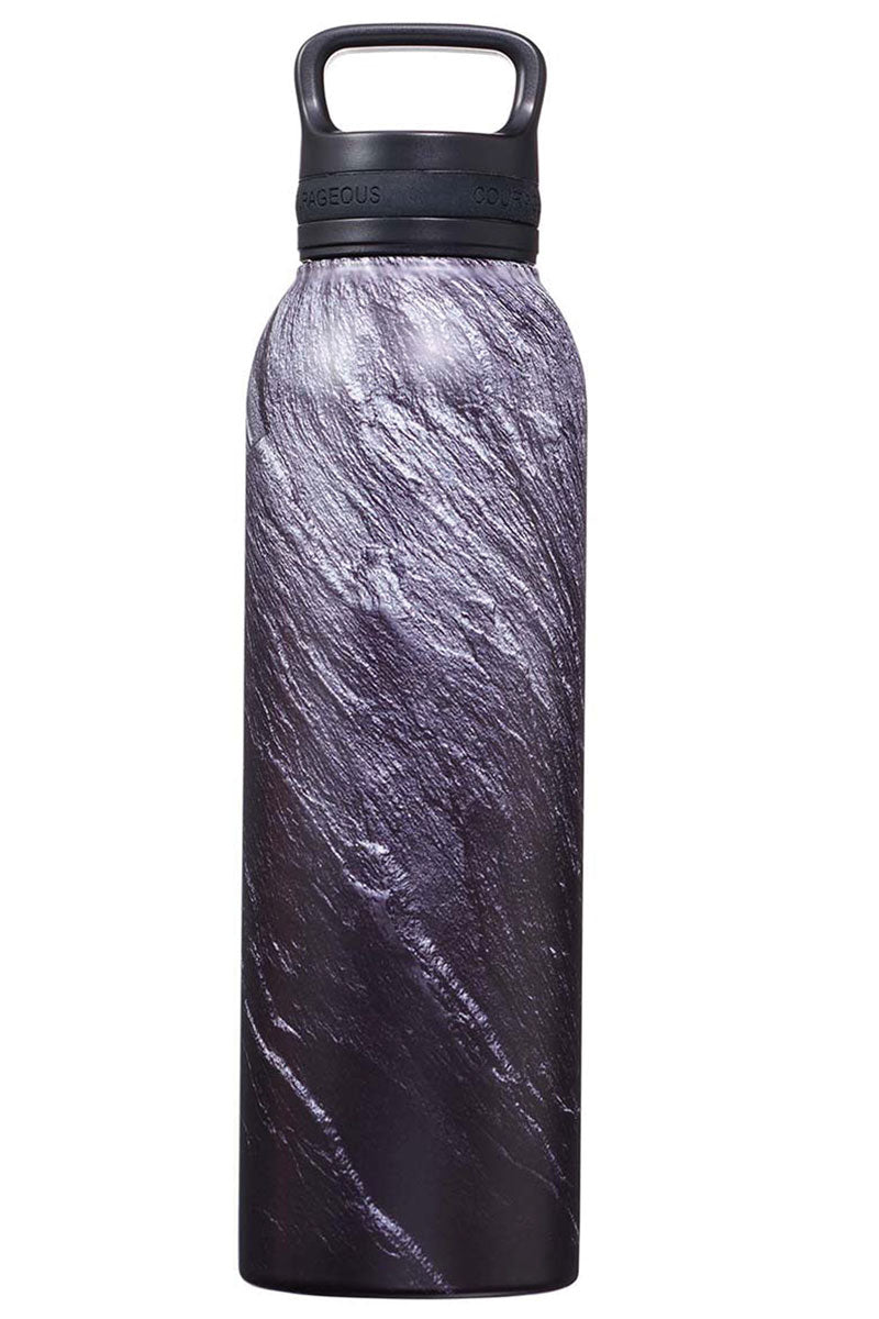 Strong & Courageous Black Stone 24oz Stainless Steel Water Bottle - Wholesale Accessory Market