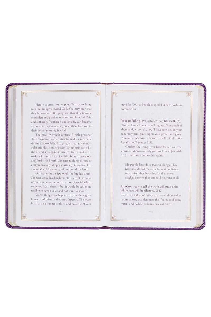 Praying the Psalms Purple Faux Leather Prayer Book - Wholesale Accessory Market