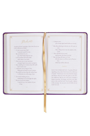 Praying the Psalms Purple Faux Leather Prayer Book - Wholesale Accessory Market