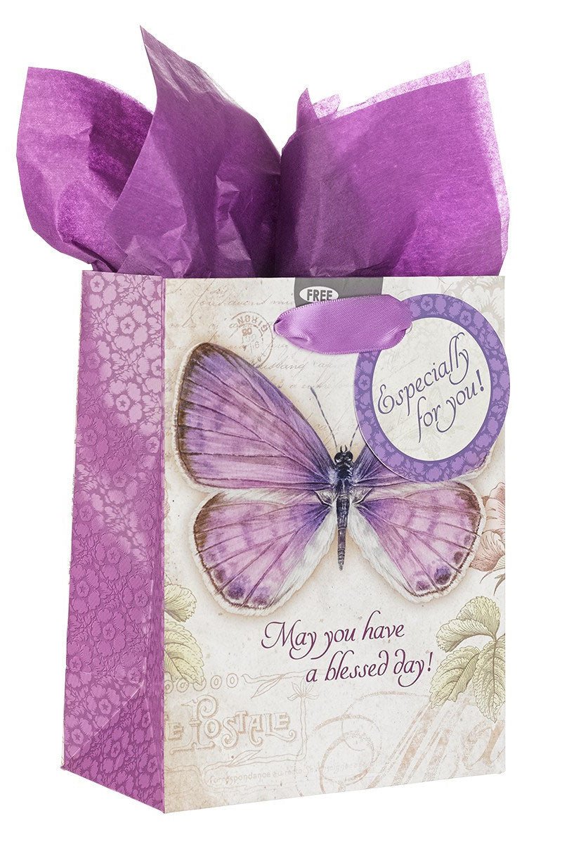 Blessed Day Butterfly Small Gift Bag - Wholesale Accessory Market