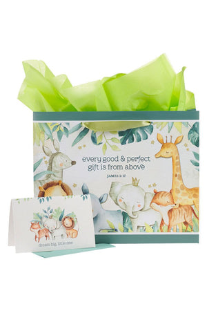 Every Good & Perfect Gift Forest Animals Large Landscape 3-in-1 Gift Bag Set - Wholesale Accessory Market