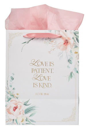 First Loved Us Peachy Floral Large Portrait Gift Bag - Wholesale Accessory Market