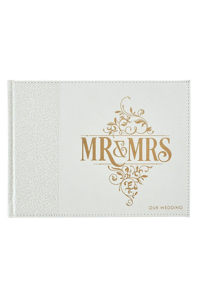 White Lace Mr. & Mrs. Wedding Guest Book - Wholesale Accessory Market