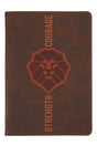 Strength and Courage Lion Brown Faux Leather Journal - Wholesale Accessory Market