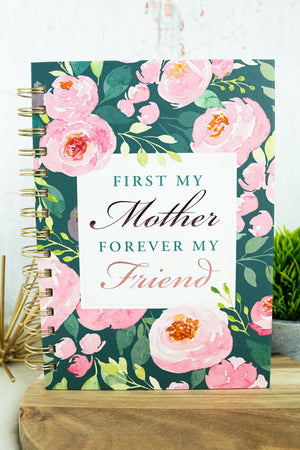 First My Mother Pink Peony Large Wirebound Journal - Wholesale Accessory Market