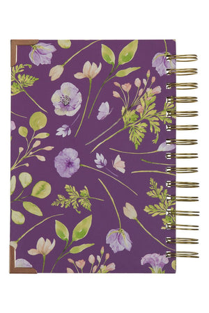 New Mercies Every Morning Purple Floral Large Wirebound Journal - Wholesale Accessory Market