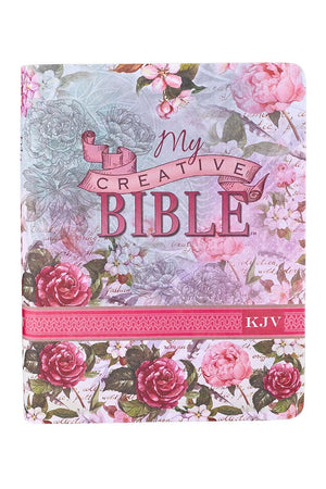 Silky Floral Printed KJV My Creative Bible - Wholesale Accessory Market