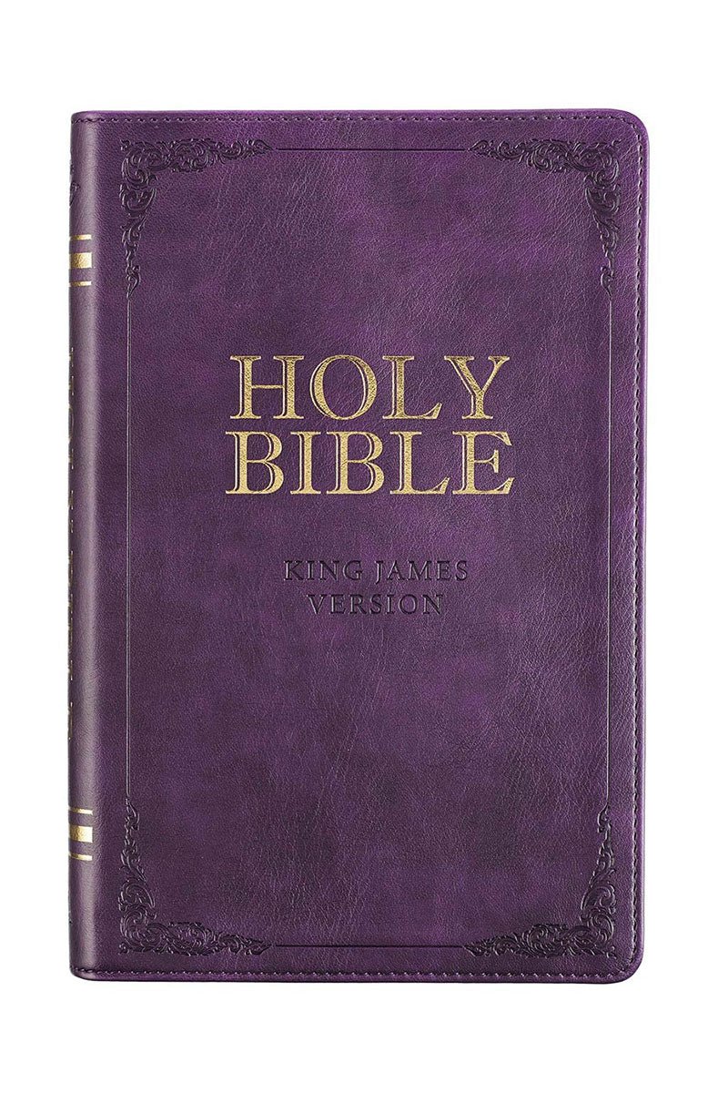 Purple Faux Leather KJV Deluxe Gift Bible with Thumb Index - Wholesale Accessory Market