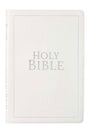 White LuxLeather Large Print Thinline KJV Bible with Thumb Index - Wholesale Accessory Market