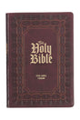 Framed Burgundy Faux Leather Super Giant Print KJV Bible - Wholesale Accessory Market