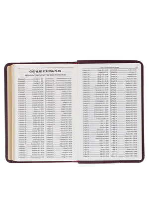 Burgundy Faux Leather KJV Pocket Bible - Wholesale Accessory Market