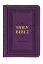 Iris Purple Faux Leather KJV Zippered Compact Bible - Wholesale Accessory Market