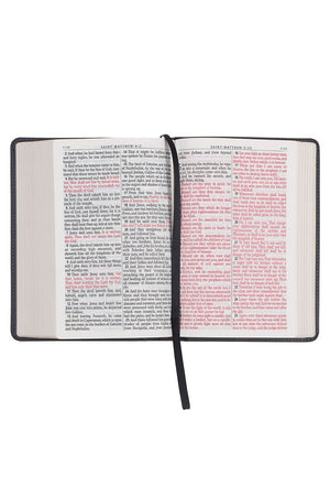 Cobalt Gray Faux Leather Large Print KJV Compact Bible - Wholesale Accessory Market