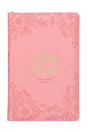 Blossom Pink Faux Leather Zippered KJV Deluxe Gift Bible with Thumb Index - Wholesale Accessory Market