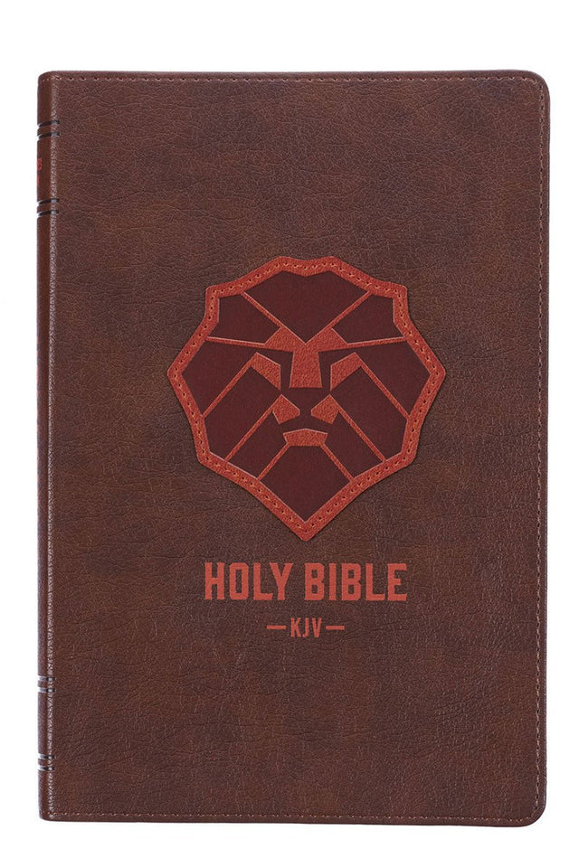 Kid's Lion Brown Faux Leather KJV Bible - Wholesale Accessory Market