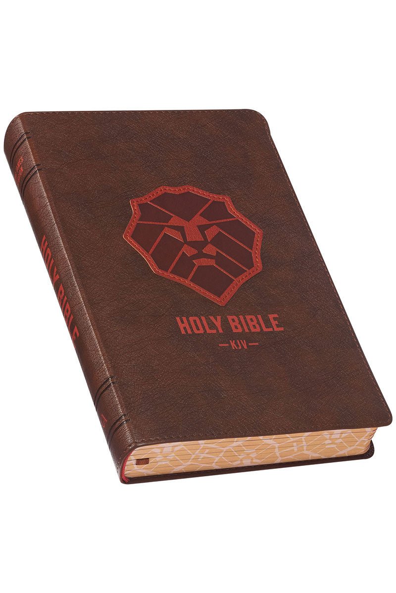 Kid's Lion Brown Faux Leather KJV Bible - Wholesale Accessory Market