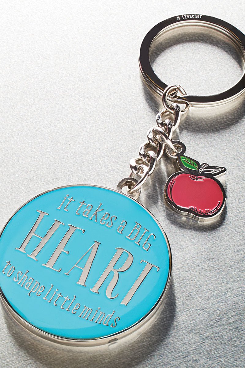 It Takes A Big Heart Teacher Keyring in Gift Tin - Wholesale Accessory Market