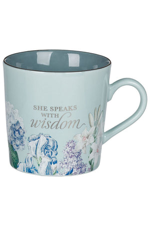 She Speaks with Wisdom Floral Mug - Wholesale Accessory Market