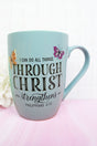 Through Christ Blue Butterfly Mug - Wholesale Accessory Market