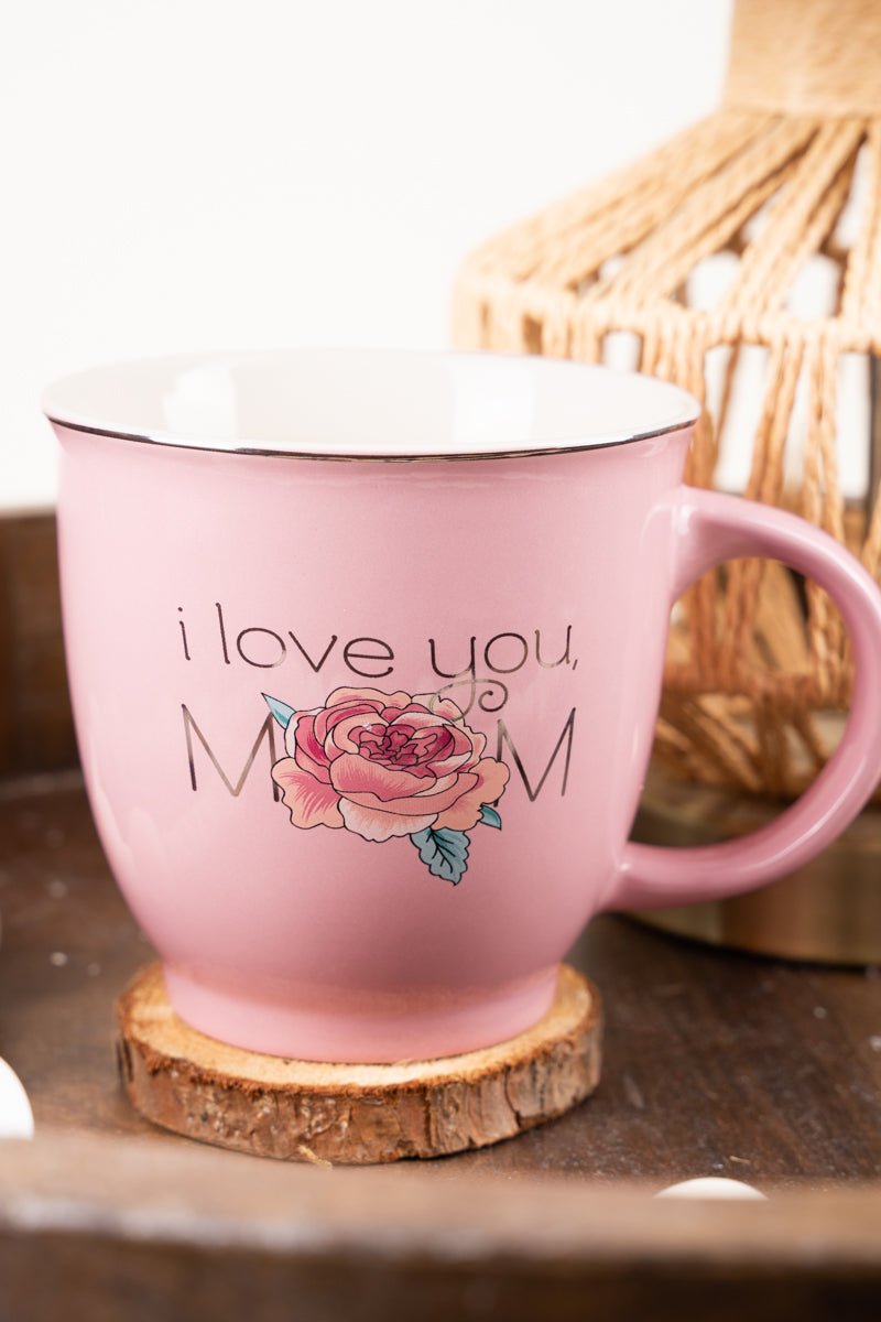 I Love You Mom Pink Mug - Wholesale Accessory Market