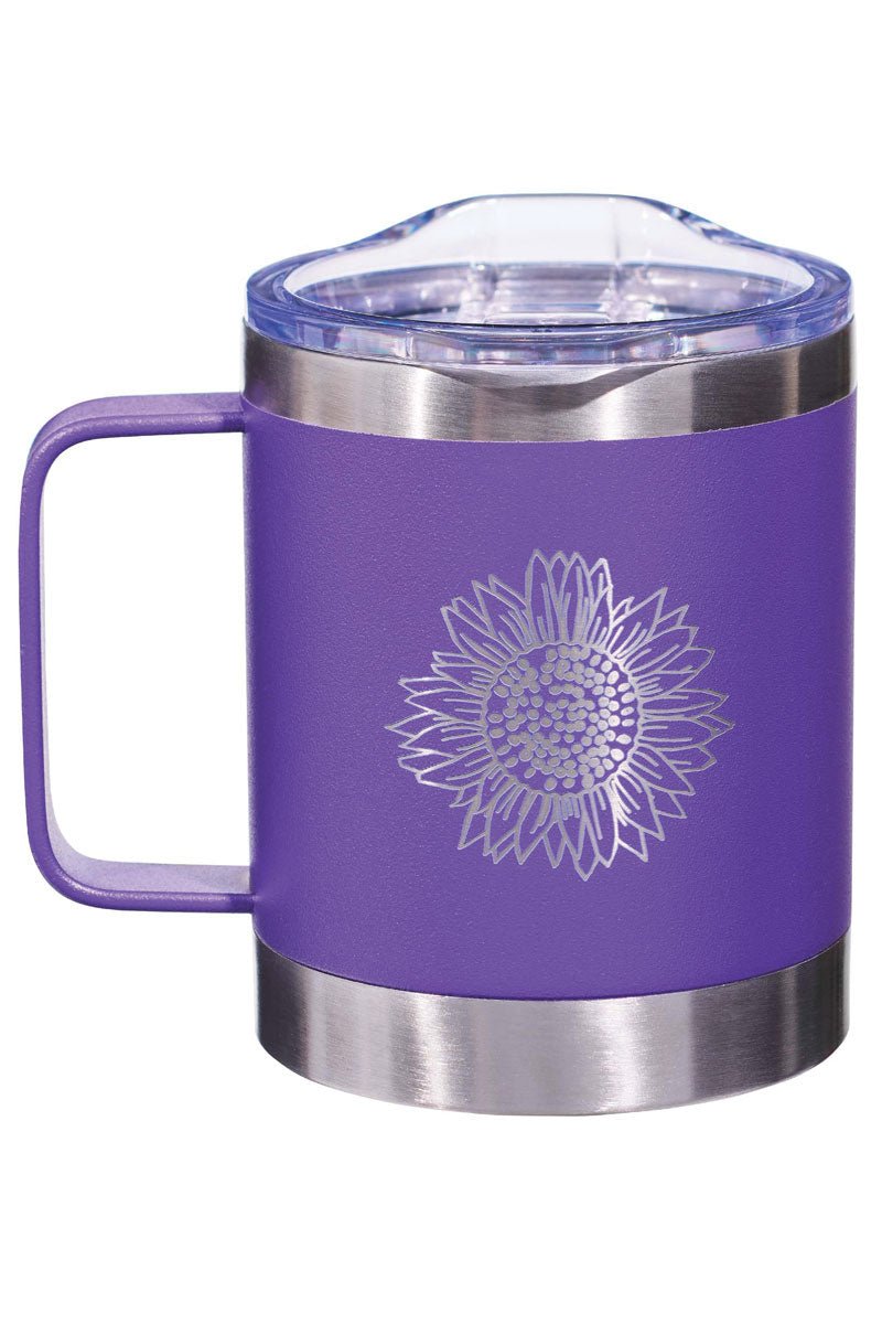 12oz Cafe Mug with Lid - Violet