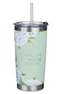 Thank You For Helping Me Grow Stainless Steel Travel Mug with Straw - Wholesale Accessory Market