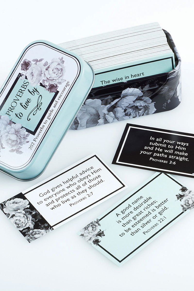 Proverbs To Live By Promise Cards in a Gift Tin - Wholesale Accessory Market