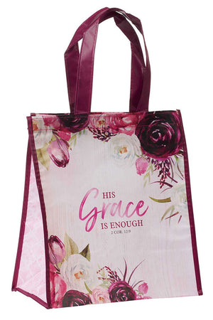 2 Corinthians 12:9 'His Grace Is Enough' Tote Bag - Wholesale Accessory Market