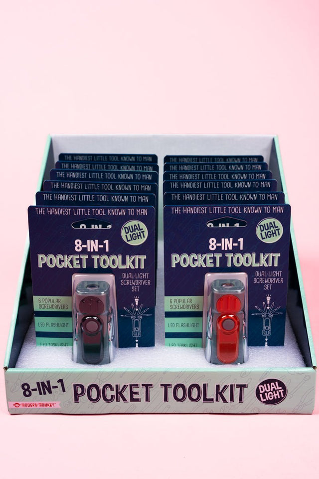 8-In-1 Pocket Toolkit 12 Piece Display - Wholesale Accessory Market