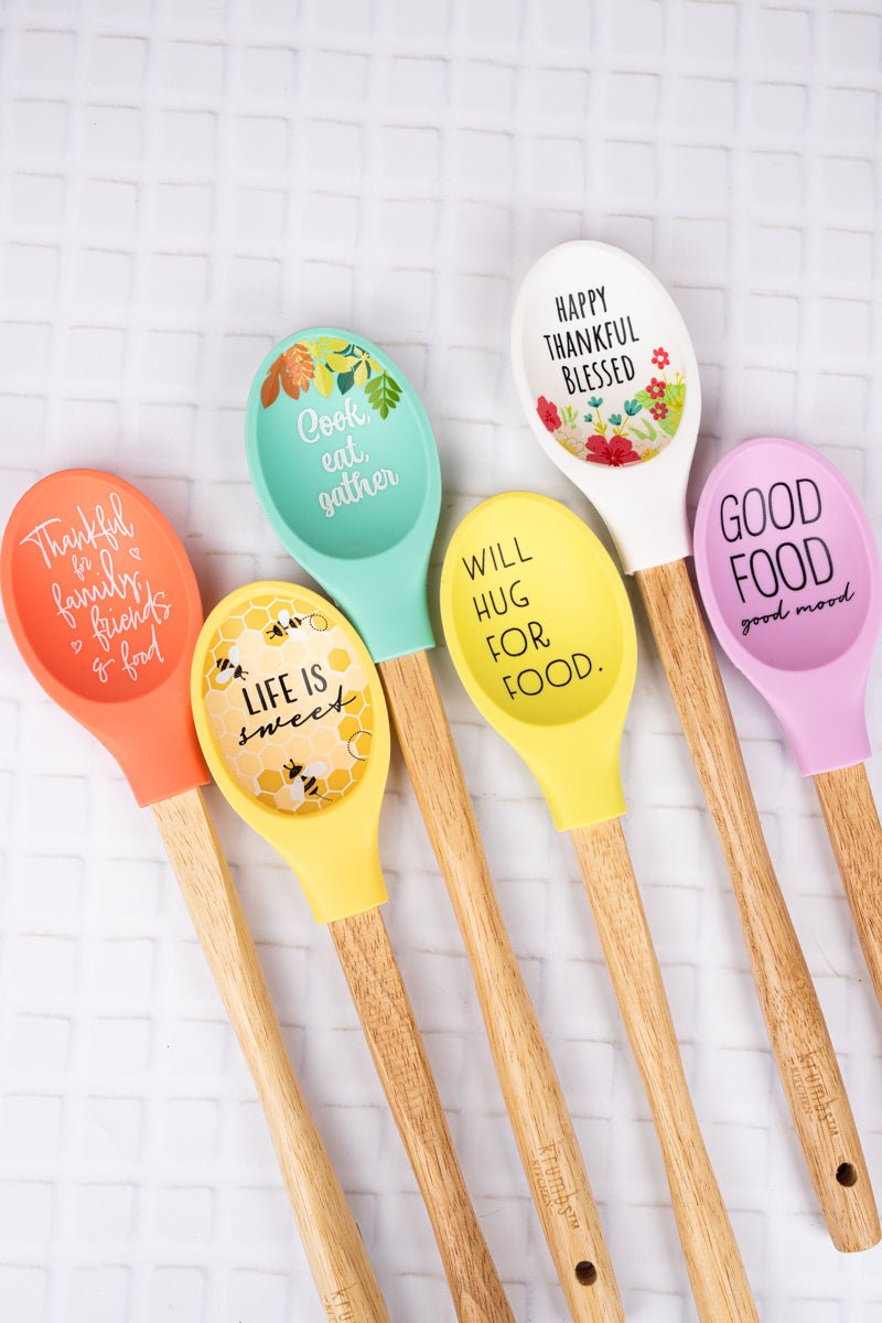 One Krumbs Kitchen Homemade Happiness Silicone Spoon - SHIPS ASSORTED - Wholesale Accessory Market