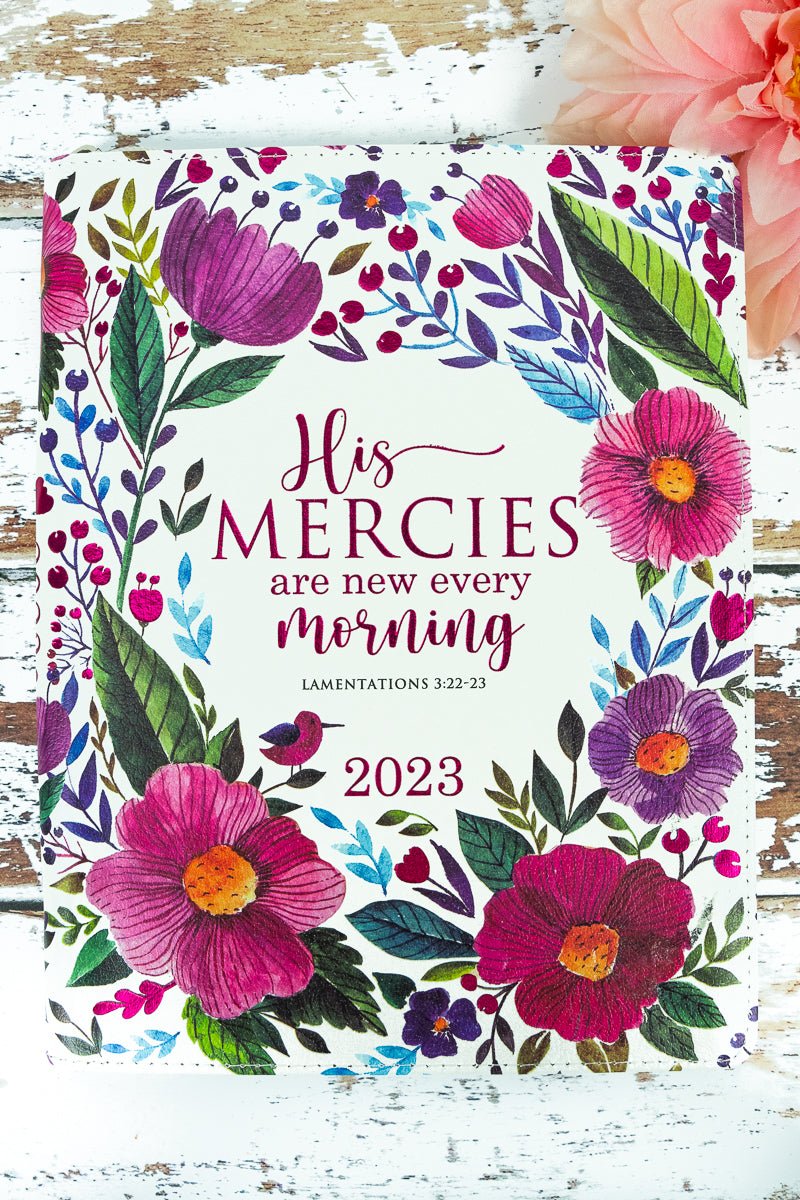 2023 His Mercies Zippered 18 Month Daily Planner Wholesale Accessory