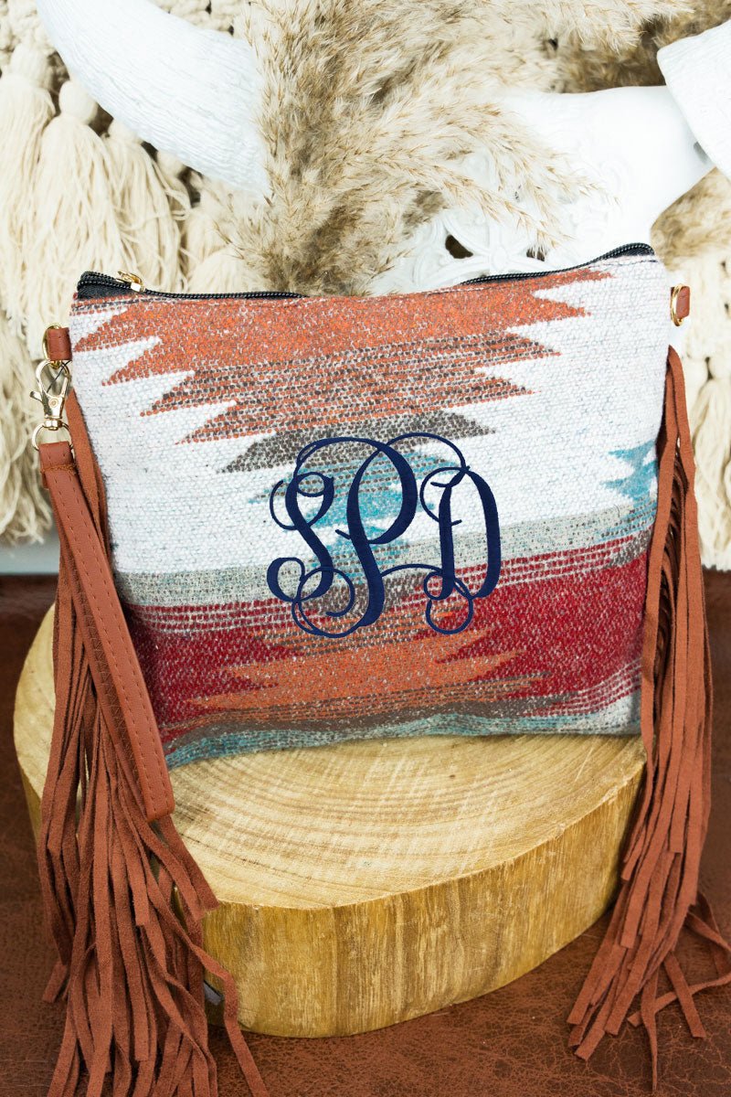 L.I.B. New York Flagstaff Fringe Crossbody Clutch, Teal - Wholesale Accessory Market