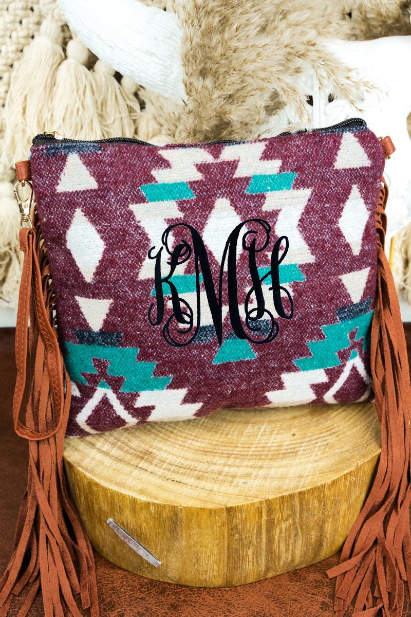 Saddle blanket purse with fringe online wholesale