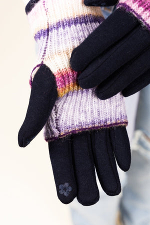 L.I.B. New York One Pair Winter Rush 3-In-1 Gloves, Navy - Wholesale Accessory Market