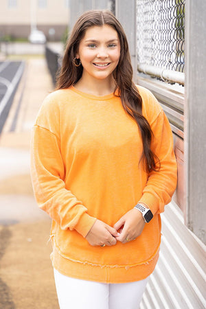 Orange oversized online sweatshirt