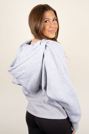 PRE-ORDER! Cozy Up To You Gray Thumbhole Hoodie **EXPECTED SHIP DATE 9/5** - Wholesale Accessory Market