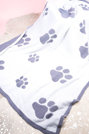 20% OFF! Cozy Cuddles Evie Paw Print Blanket - Wholesale Accessory Market